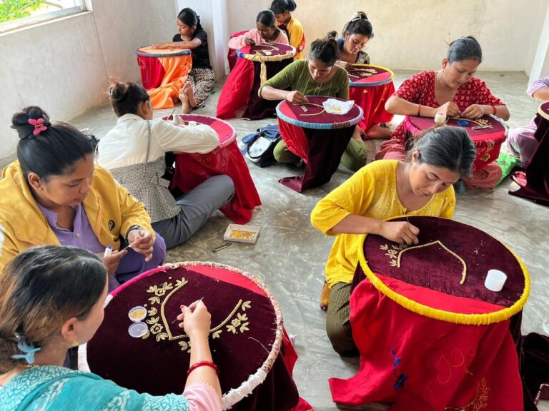 Cross stich training at Baijhanath , Banke